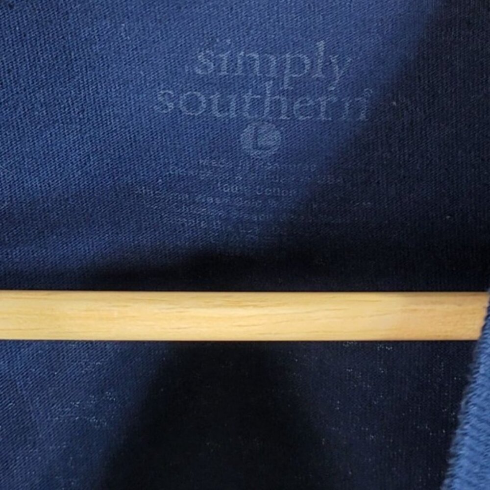 Simply Southern Women TShirt Blue Large Jesus Take Wheel Long Sleeve Jeep READ - Picture 8 of 10